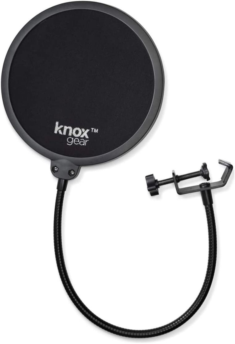 Yeti USB Microphone (Blackout) Bundle with Knox Gear Headphones and Pop Filter
